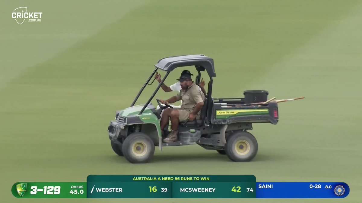 Mukesh Kumar repairing the pitch. 😄