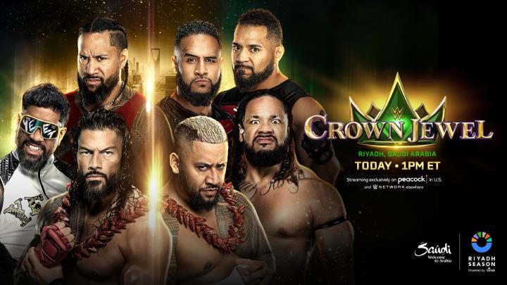 .Roman Reigns reunites with Jey and Jimmy Uso against The Bloodline in a Six-Man Tag Team Match. Streaming live TODAY at 1 p.m. ET/10 a.m. PT on Peacock in the United States and on WWE Network everywhere else. #RiyadhSeason