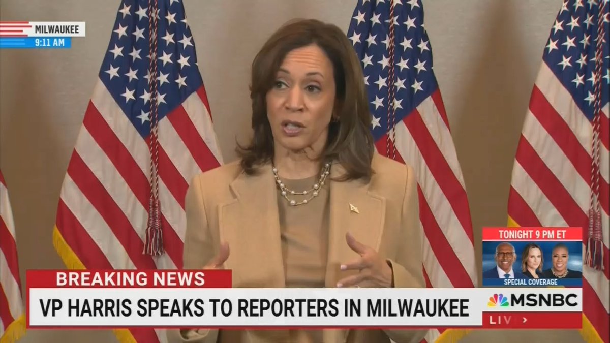 Vice President Harris: Mike Johnson calling to repeal the Affordable Care Act and the CHIPS Act speaks to Trump's intention to implement Project 2025. Let’s talk about manufacturing. Donald Trump lost 200,000 manufacturing jobs. We have created over 700,000 new manufacturing jobs. And we will do more