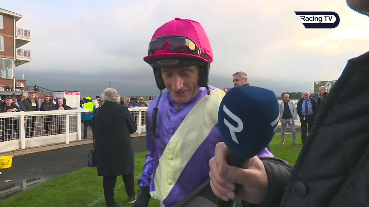 "Very special." Many congrats to Daryl Jacob on riding his 1000th winner! The jockey speaks to Gordon Brown after guiding home Ottizzini and bringing up a magical milestone at Ayr Racecourse 👏