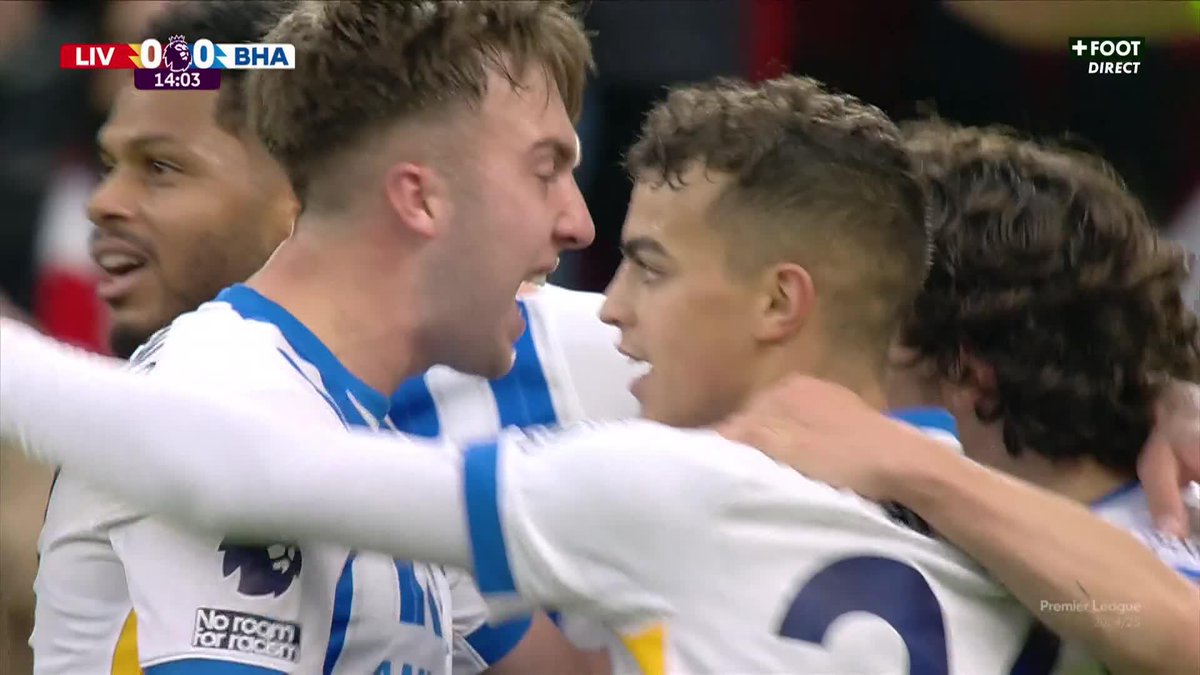 𝗦𝘂𝗿𝗽𝗿𝗶𝘀𝗲 ! 🤯 Ferdi Kadioglu 🇹🇷 ouvre le score pour Brighton sur la pelouse de Liverpool ! 💙🤍 🎥 CANAL+ Foot