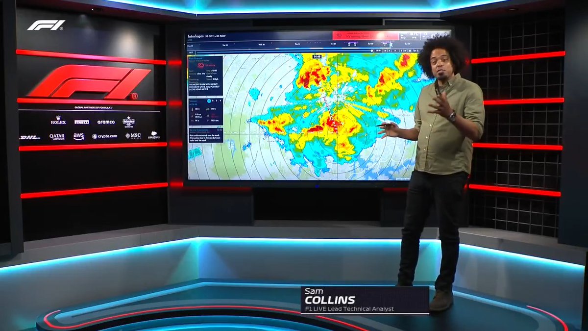 Full-time technical analyst, part-time weather forecaster ⛈️ When's this rain gonna stop, Sam Collins? #F1 #BrazilGP