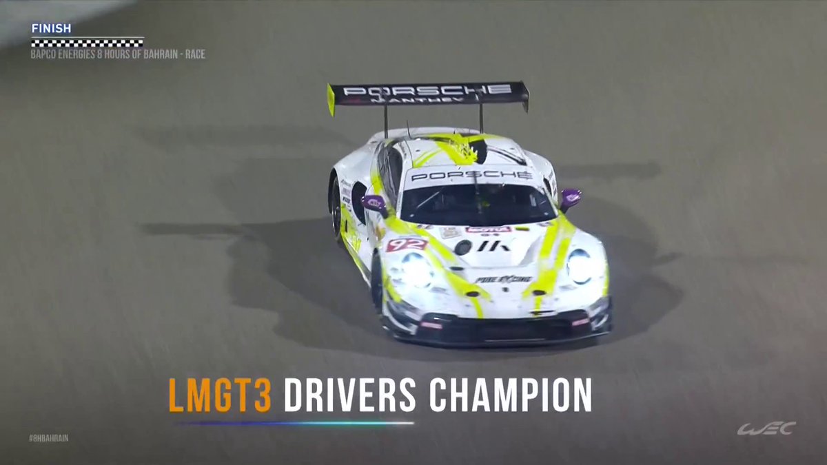 Manthey PureRxcing Take The Inaugural LMGT3 Champion Title. 🏆 #WEC #8HBahrain #Porsche