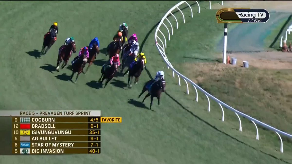 🚀 Starlust swoops late in the #BC24 Turf Sprint Rossa Ryan & Ralph Beckett can do no wrong!