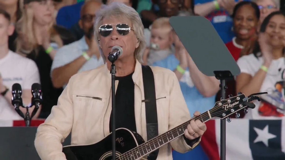 .Jon Bon Jovi endorses Kamala Harris: "I have one simple question. Who can we rely on to unite us when we are at our most divided? It's time we make our voices heard"
