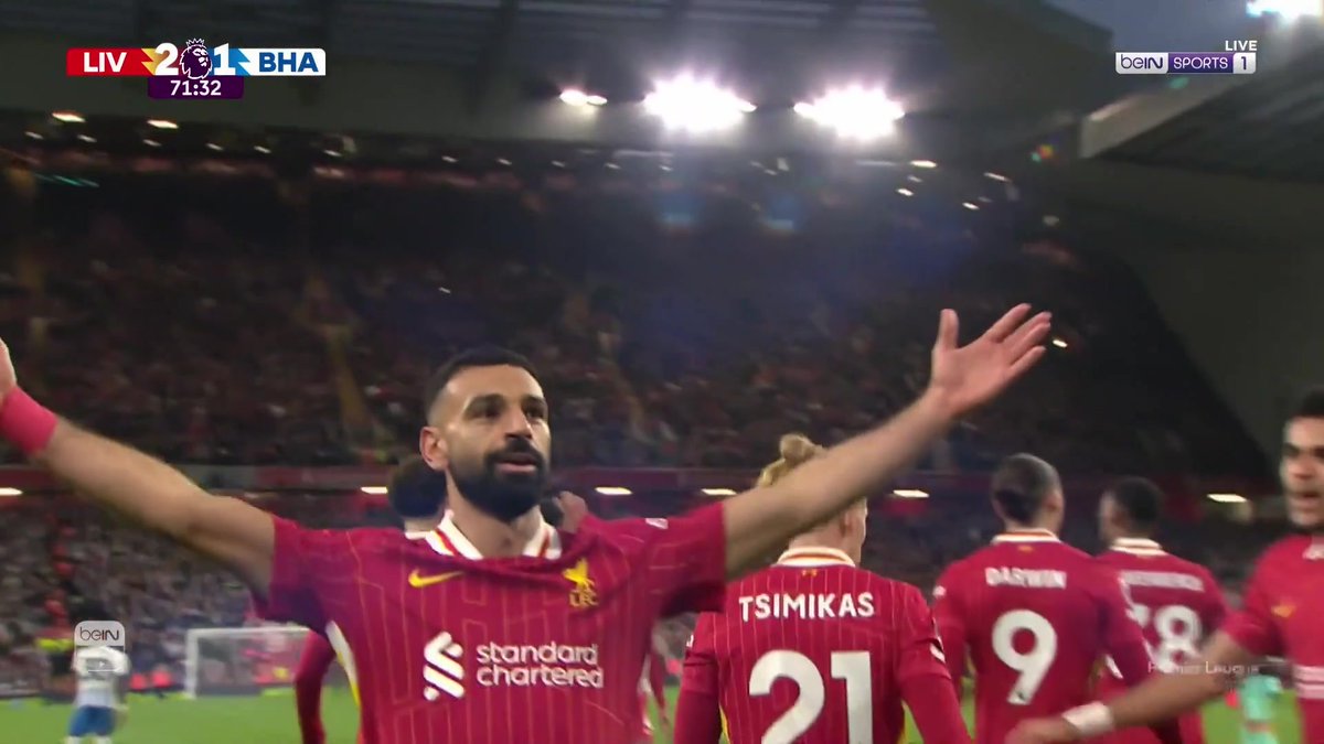 استمتع بهدف محمد صلاح الرائع امام برايتون بتعليق علي سعيد الكعبي🥶♥️