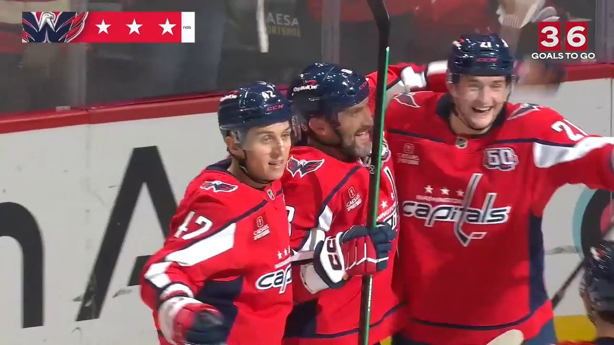 36 GOALS TO GO! 🚨 Alex Ovechkin has his sixth goal of the season!