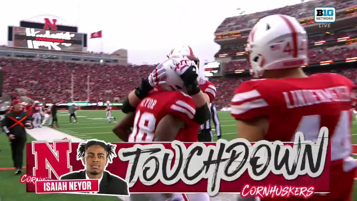 Isaiah Neyor puts up another for Nebraska Football ‼️ #B1GFootball on BTN 📺