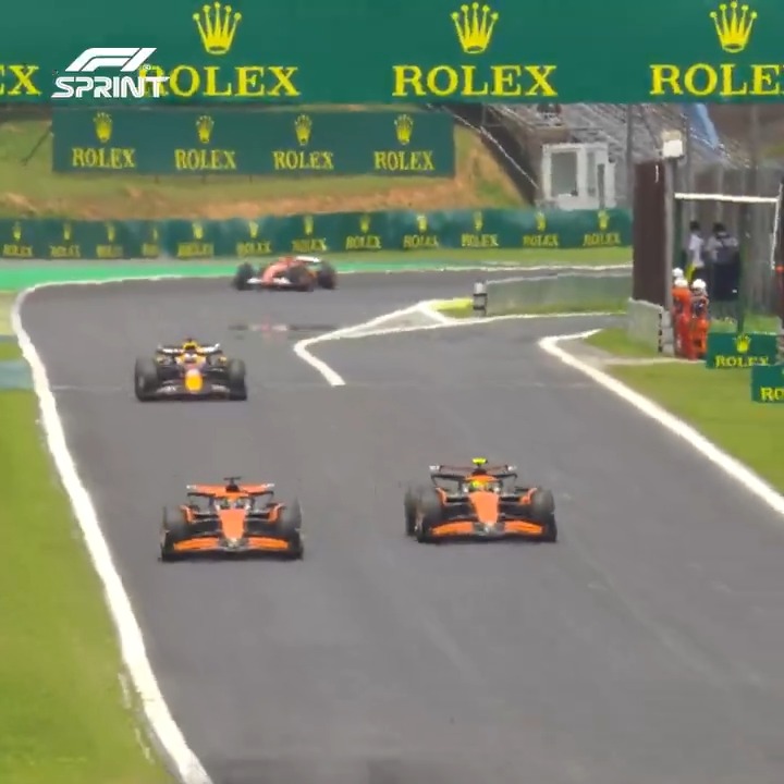 A single point can make all the difference 🤏 McLaren's high-stakes manoeuvres during the Sprint could have a huge impact at season's end #F1 #BrazilGP