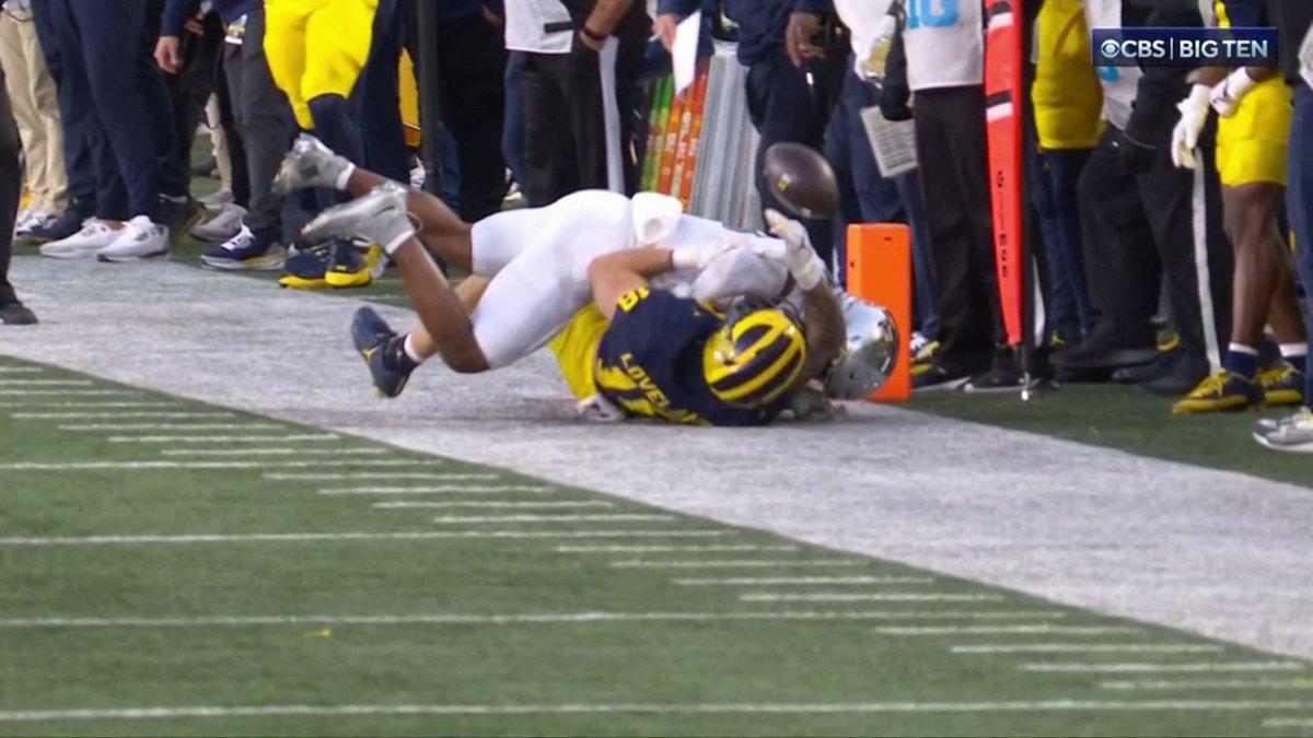 "They just don't understand the rule." - Gary Danielson following Michigan's failed challenge on this incompletion