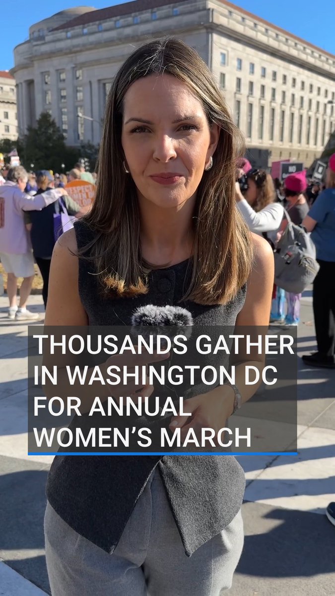 Thousands of people demonstrated in Washington DC, in support of Kamala Harris for US president.