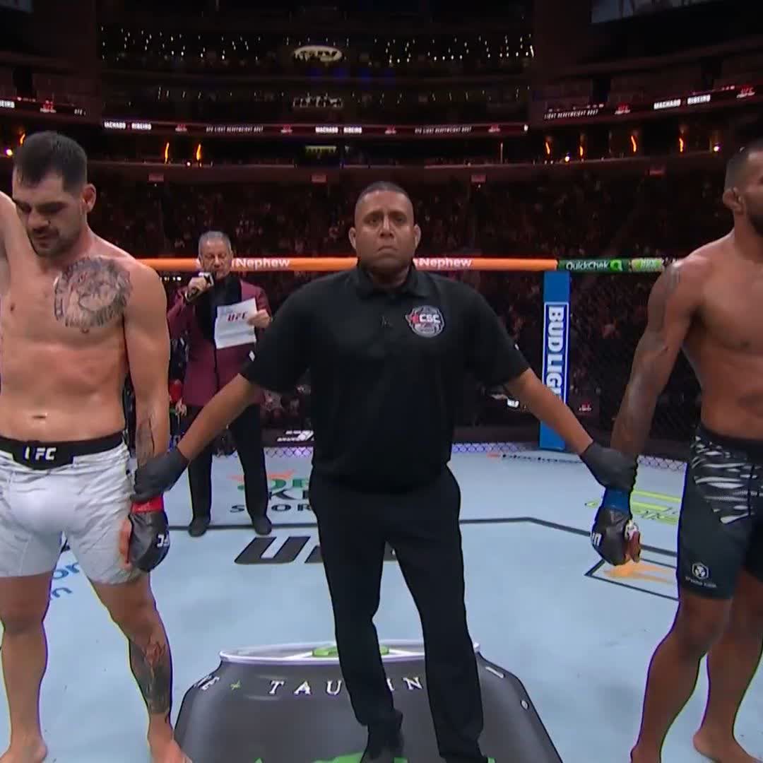 First UFC victory ✅ Brendson Ribeiro goes the distance and gets his hand raised at #UFCEdmonton!