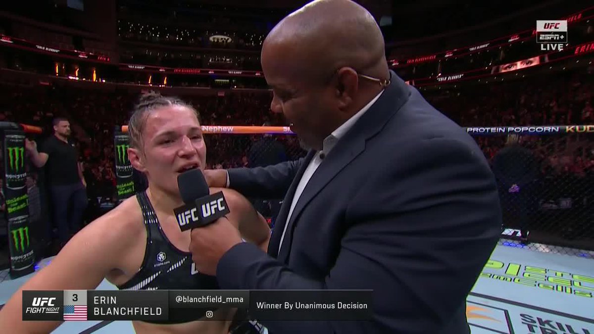 Erin Blanchfield dominates Rose Namajunas in a 5-round battle at #UFCEdmonton.