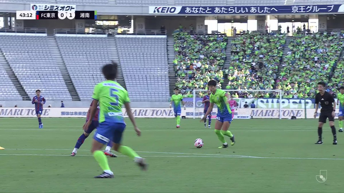 🎦 ゴール動画 🏆 明治安田Ｊ１リーグ 第35節 🆚 FC東京vs湘南 🔢 0-1 ⌚️ 43分 ⚽️ 鈴木 章斗（湘南) #Ｊリーグ