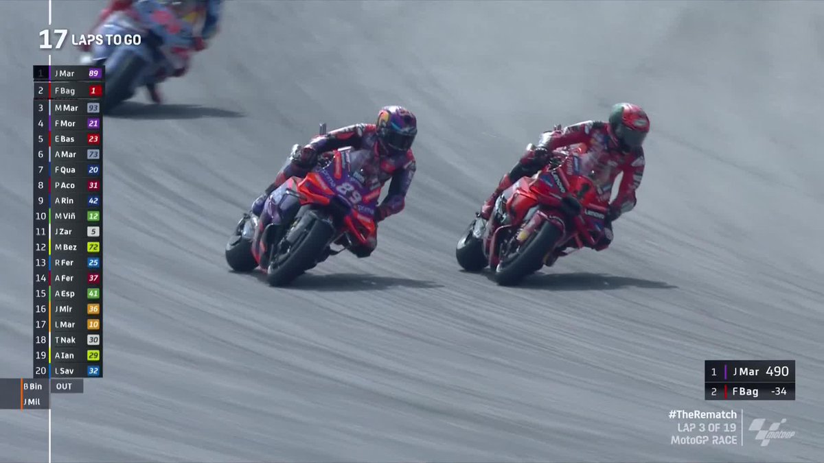 Full respect to them both! This is two of the best riders on earth riding at their absolute best with everything on the line! What bravery this is! 🔥 #MalaysianGP 🇲🇾 | #TheRematch 🏁