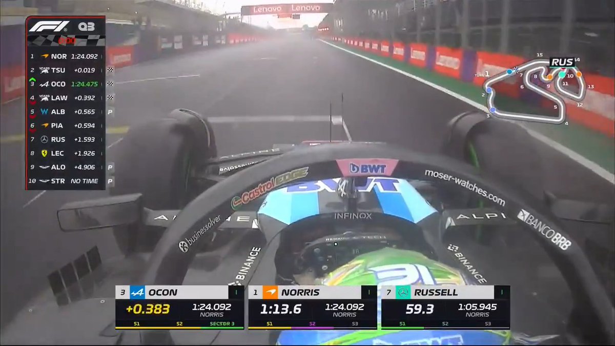 The dramatic final moments of qualifying 🍿 F1 is unreal 🤯 #F1 #BrazilGP