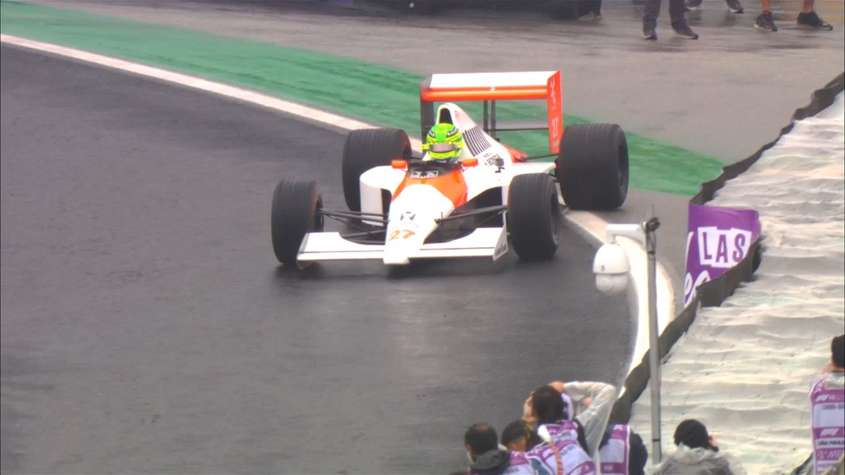 The stuff of legend Lewis Hamilton drives Ayrton Senna's 1990 title winning car #F1 #BrazilGP