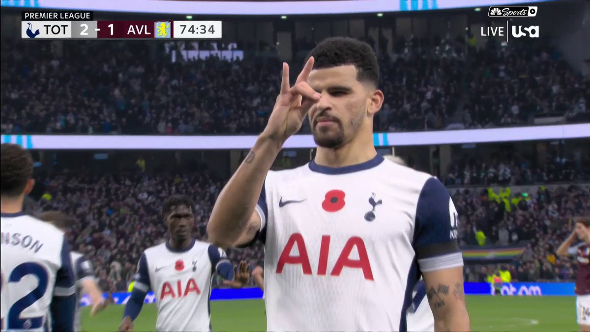 TREMENDOUS team goal for Tottenham. 👏 Dominic Solanke with a perfect finish to put Spurs in front! 📺 USA Network | #TOTAVL