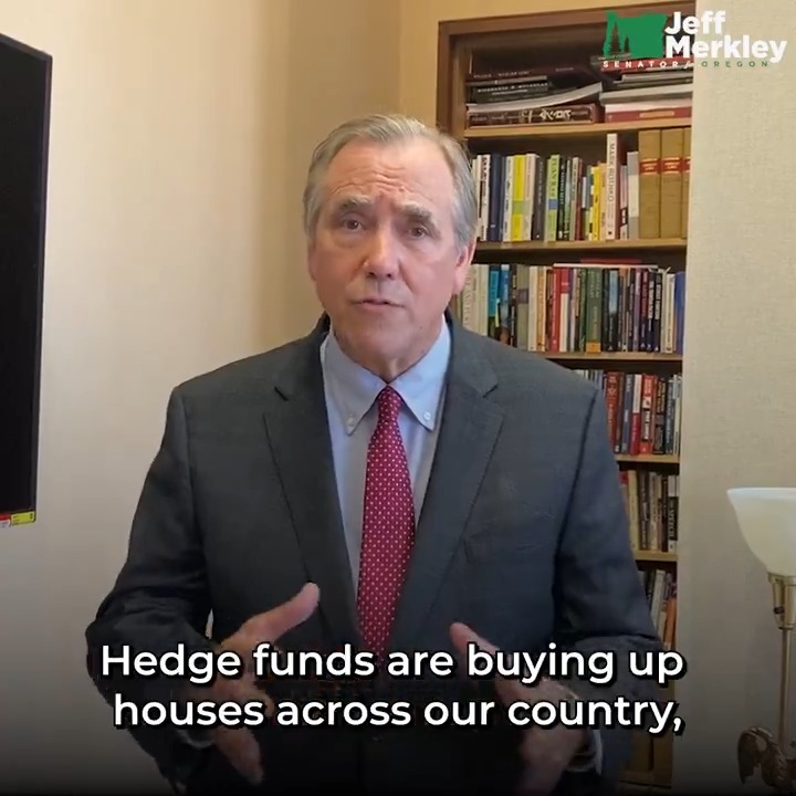 I wrote a bill to kick hedge funds out of our housing market, and I’m fighting to get it passed. Houses in our communities should be homes for people, not a profit center for Wall Street.