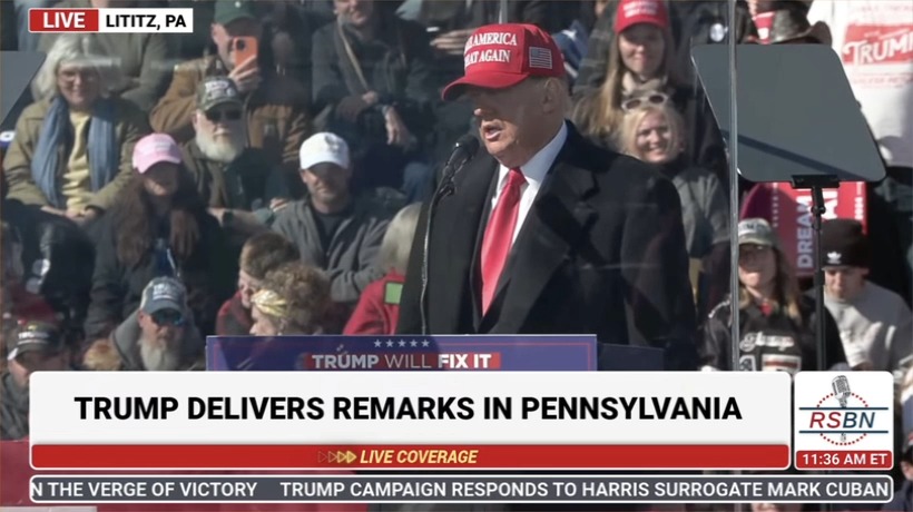Trump says climate change isn’t real because “as you can see, it's very cool out here today”