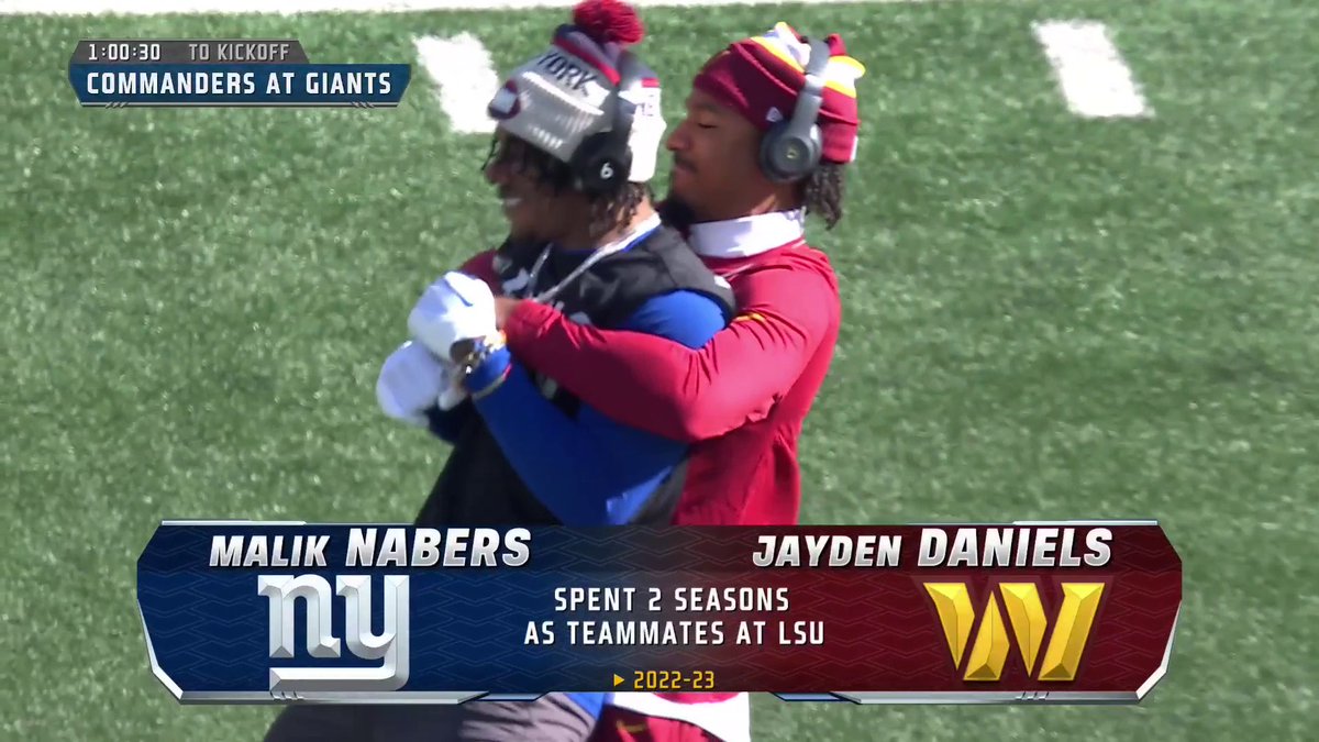 Jayden Daniels and Malik Nabers reunited 🥹👏