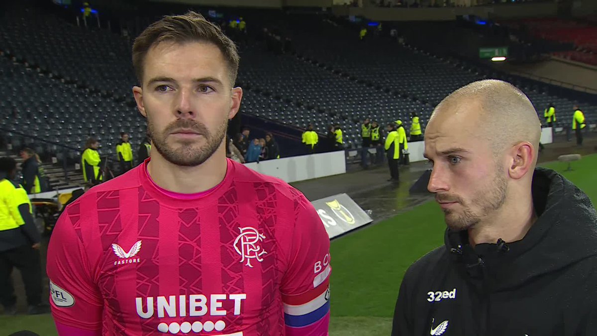 Jack Butland and Václav Černý give their reaction after helping Rangers Football Club through to the Premier Sports Cup Final 🔵 "There's a real desire to change things and to do better." 🗣️ #PremierSportsCup