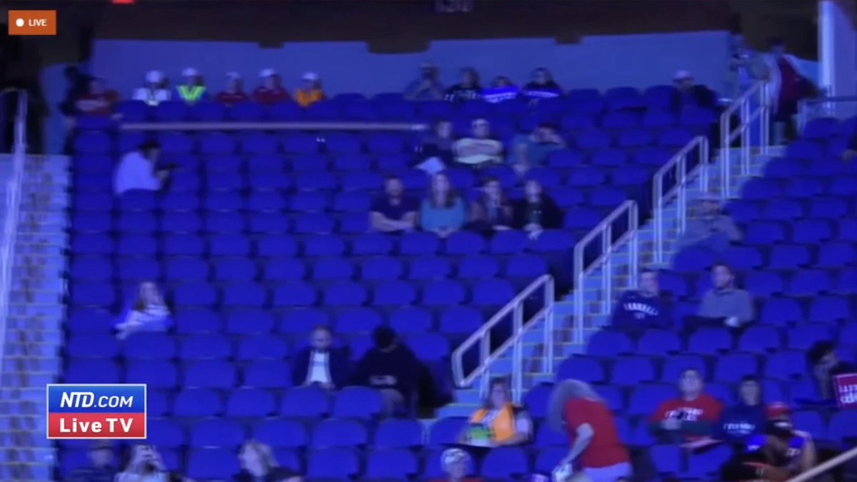 Trump: “Every rally is full. You don’t have any seats that are empty” Cameraperson: Hold my beer