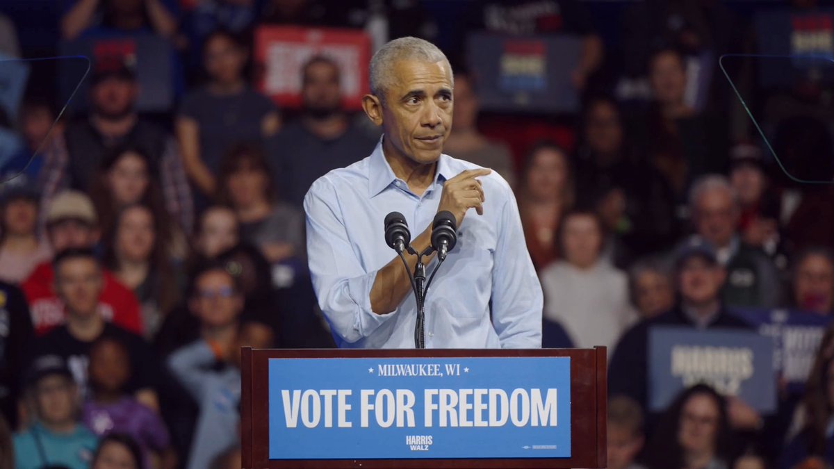 President Obama: If you ask Donald Trump about his health care plan, he has one answer and that is to repeal the Affordable Care Act. Mike Johnson just said there will be "no Obamacare" if Trump wins. Almost 50 million Americans have gotten health care because of the Affordable Care Act and another 50 million have protections for preexisting conditions. They want to get rid of that