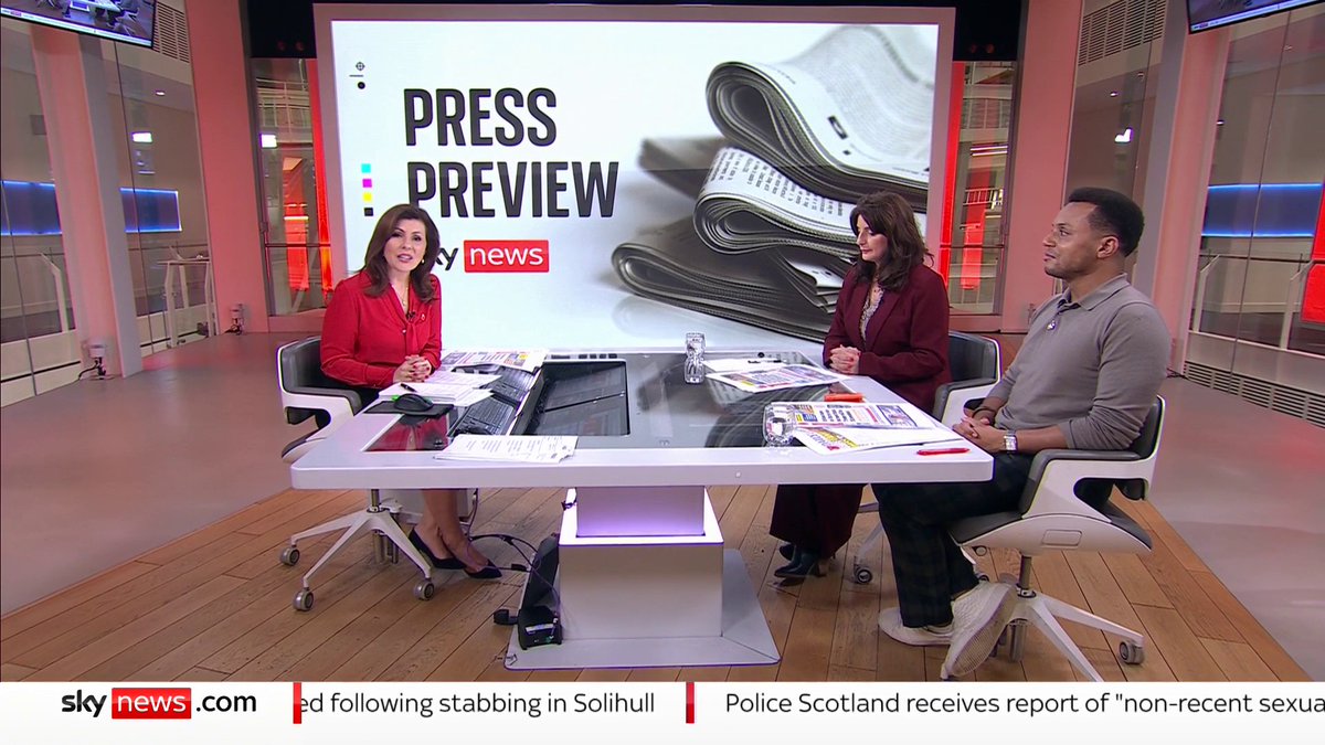 What's on Monday front pages? 📰 On tonight's #PressPreview, Sky's Barbara Serra is joined by @RachShabi and @AlbieAmankona for a first look at tomorrow's top stories. #SkyPapers 👉 📺 Sky 501, Virgin 602, Freeview 233 and YouTube