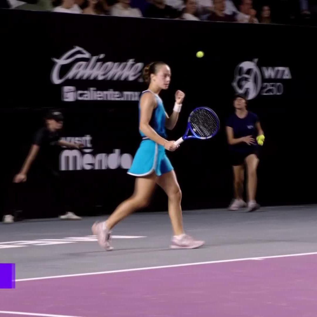 ONE set from the crown 👑 Zeynep Sonmez takes the first set 6-2 against Li in Mérida. #MeridaOpenAKRON