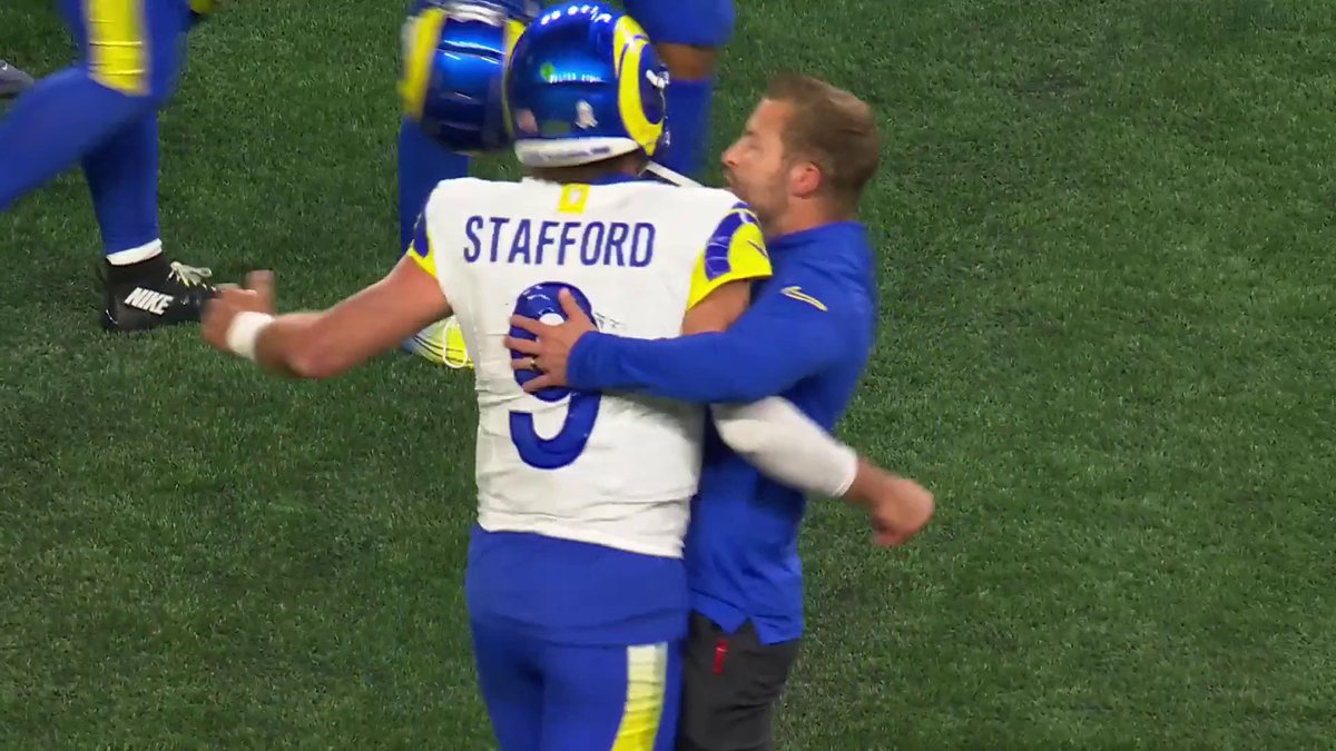Matthew Stafford and Sean McVay FIRED UP after that OT win 😤 🐏
