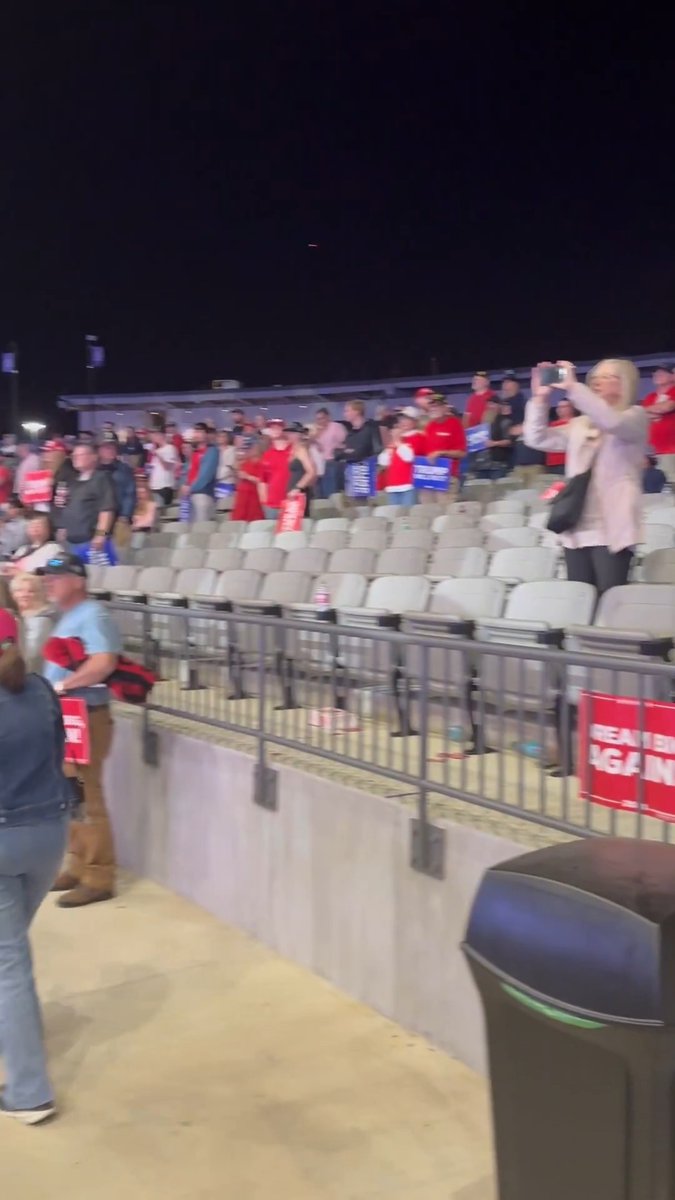 Trump is speaking to a massive amount of empty seats in Georgia right now