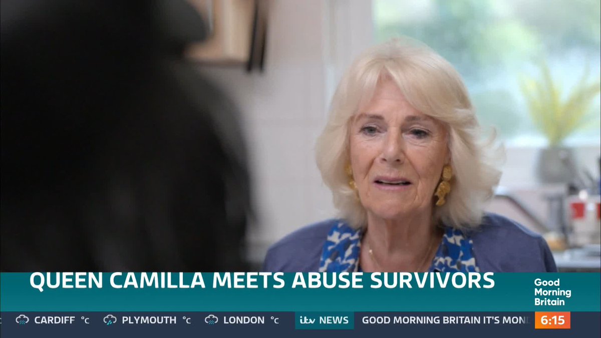 A new ITV documentary examines Queen Camilla's work to raise awareness of domestic abuse. The 90 minute film called 'Her Majesty The Queen: Behind Closed Doors' includes never before seen private meetings with survivors. Liz Summers reports.