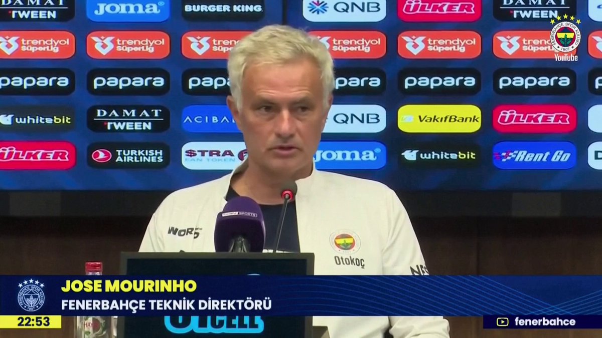 "The ref was having Turkish tea, nobody abroad wants to watch Turkish league" 😮 Fenerbahce head coach Jose Mourinho slams Turkish football after being unhappy with refereeing decisions in the win over Trabzonspor.