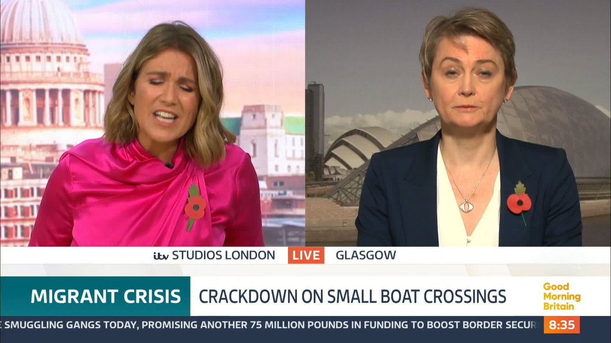 'Can you really stop the boats?' Susanna Reid questions Home Secretary Yvette Cooper about Labour's plans to end small boat crossings. Sir Keir Starmer is expected to announce an increase in funding for The Border Security Command.