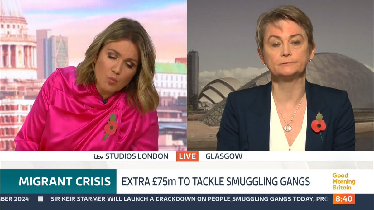 'What kind of time frame are we looking at?' Susanna Reid asks Home Secretary Yvette Cooper to provide a time frame regarding the crackdown on the small boat crossings.