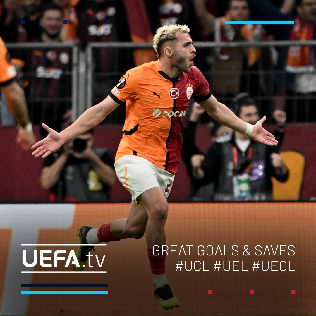 💥 Great goals. Great saves. All on #UEFAtv: ⬇️ #UCL | #UEL | #UECL