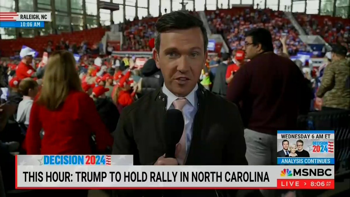 Reporter: There are many empty seats at one of Trump’s final rallies. I can't tell you exactly why, but in this final week, we have seen far smaller crowds for Trump. For the first time since 2015, we’ve been looking around and questioning why the crowd sizes have been less than what we are accustomed to