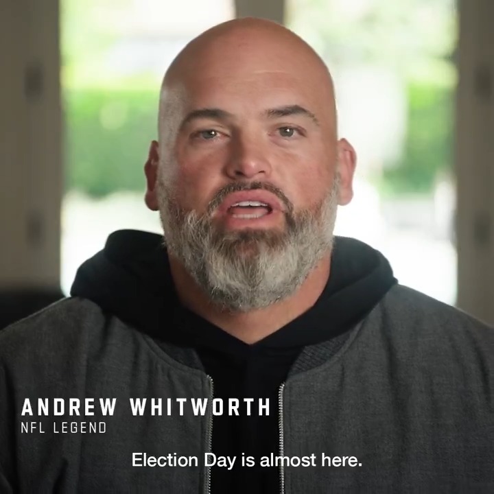 Election Day is TOMORROW! Exercise your right to vote, and remember - it takes all of us. | #NFLVotes