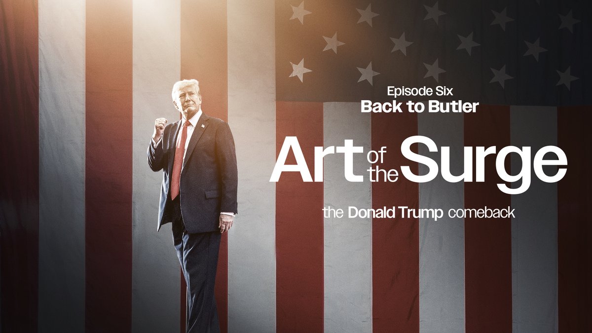 Watch Episode 6 of #ArtoftheSurge: Back to Butler. Go backstage with Donald J. Trump, JD Vance, @ElonMusk, the campaign team & more for Trump’s triumphant return to the place where his life nearly ended. The Election Day finale of Season 1 is available now, right here on X.