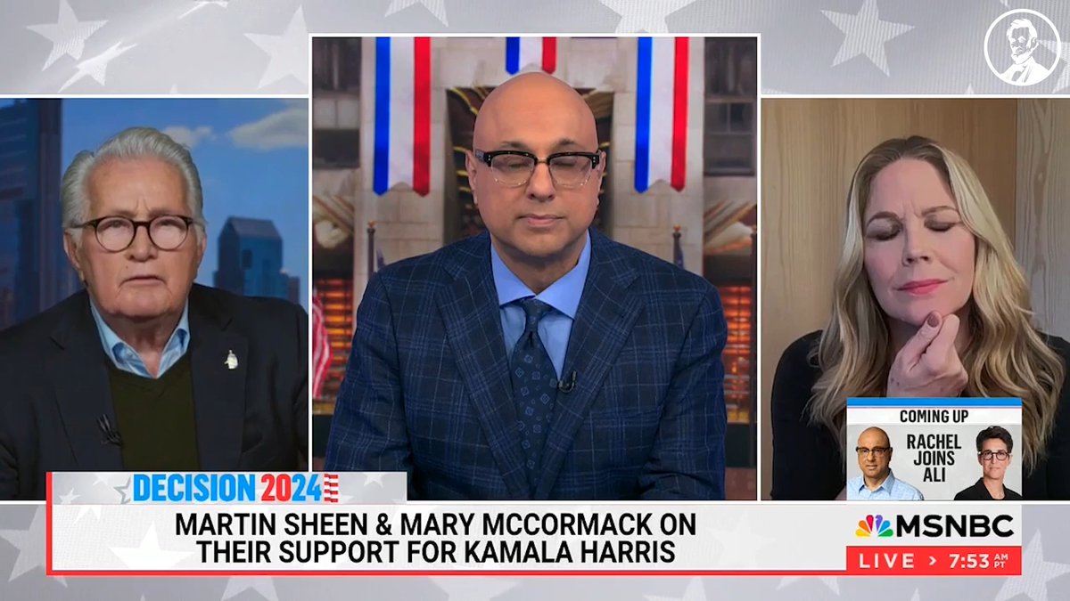 "On Tuesday we are going to decide if we are a nation of the people of the lie or the people of the light." Watch Martin Sheen and @MarycMcCormack on @msnbc