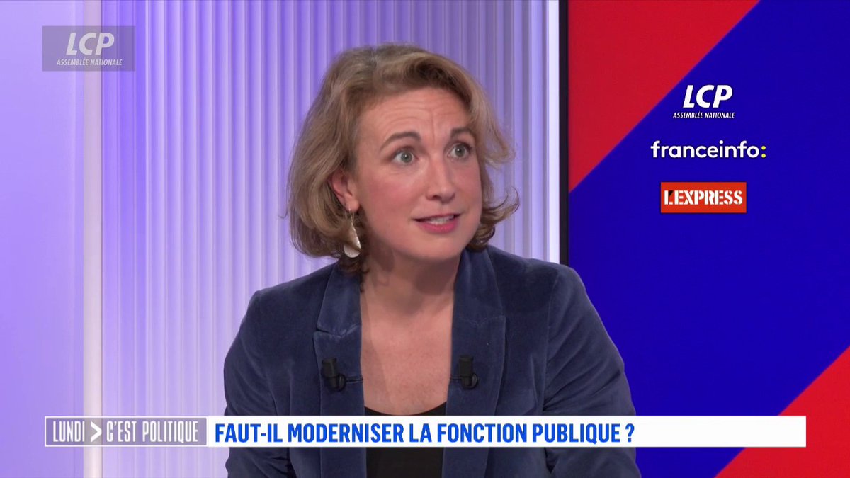La secrétaire générale de la CFDT, Marylise Léon, répond au ministre de la Fonction publique, Guillaume Kasbarian : "Je suis prête à discuter avec lui, rien que pour lui dire que ça n'existe pas l'emploi à vie dans la fonction publique. Déjà, qu'il connaisse ses dossiers." #LCPol