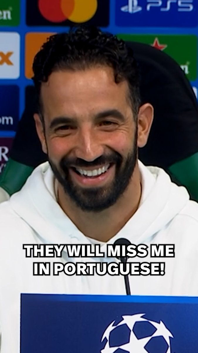 An English reporter throwing a tantrum because Rúben Amorim, a Portuguese manager, currently representing a Portuguese club, is speaking Portuguese at a press conference.
