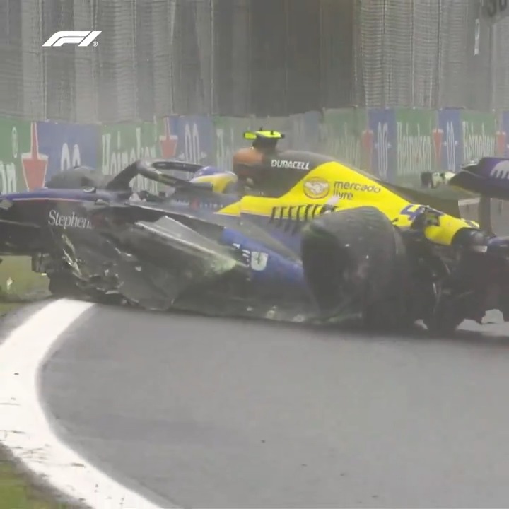 A big hit for Franco, in what were surely the toughest conditions we've raced in for a long time 🌧️ Thankfully the Argentinian racer was okay after this one #F1 #BrazilGP
