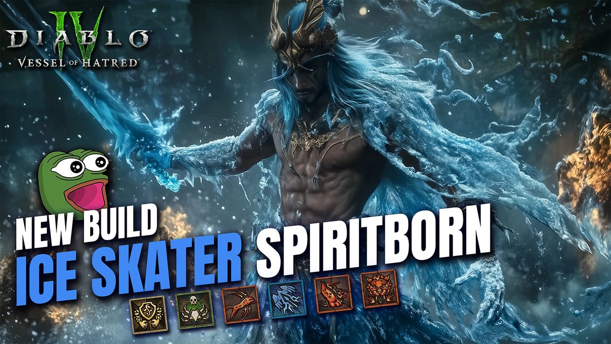 This is the NEW ICE Sk8er Boi Build in #DiabloIV. Man Spiritborn is just so awesome - even more possible Builds 🤯 How many Builds do you want? Spiritborn: YES 😂 Build:
