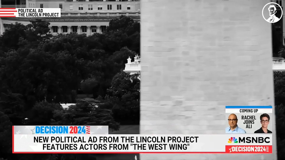 Our ad, "The West Wing" narrated by the legendary cast of West Wing and featured on MSNBC speaks to the weight of this election, the enormity of what is at stake, and the promise of a bright future under Kamala Harris' leadership.