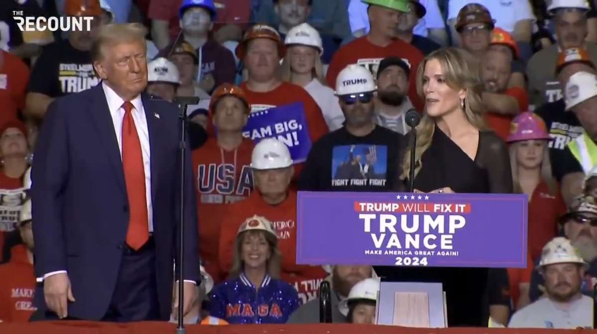 Megyn Kelly joins Trump in Pittsburgh to call out Mark Cuban saying Trump doesn’t surround himself with “strong, intelligent women”: “Here I am, at a Trump rally, a strong, intelligent woman, to prove Mark Cuban wrong again.”