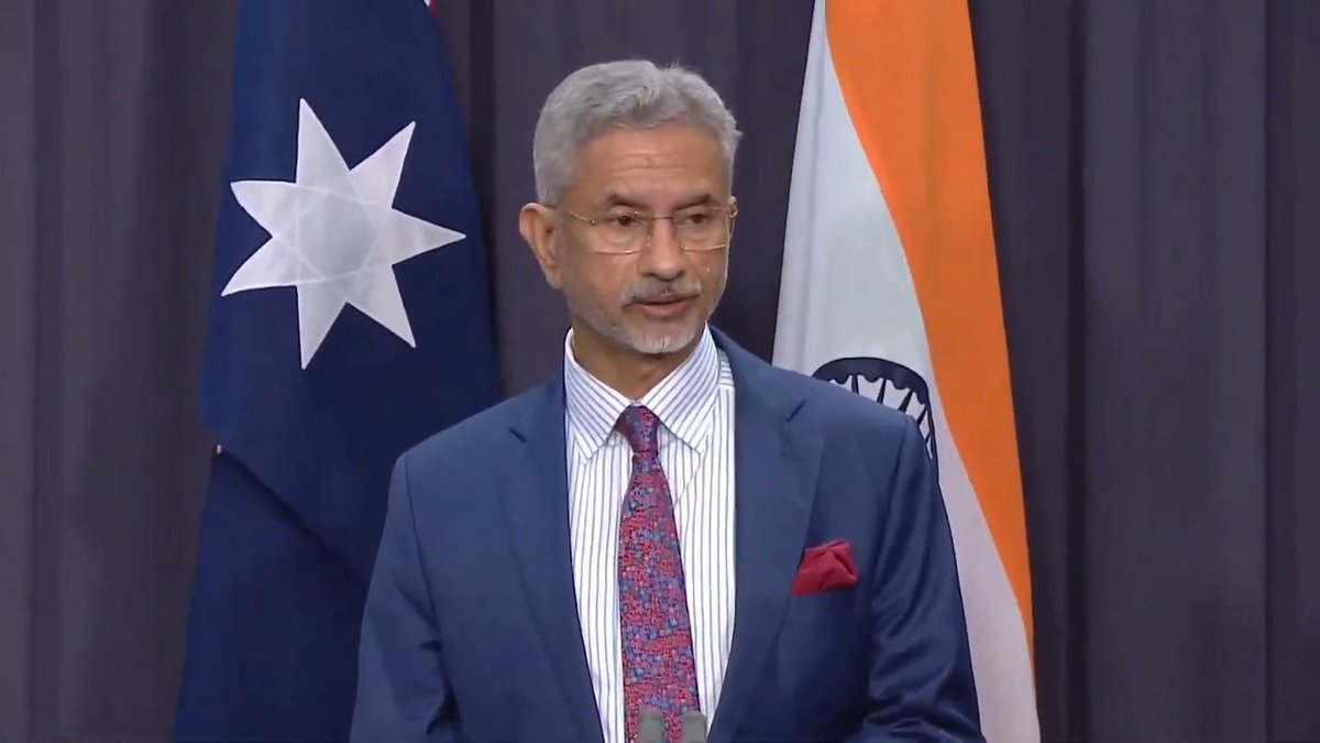 Addressing the press alongside FM Senator Penny Wong in Canberra today. 🇮🇳 🇦🇺