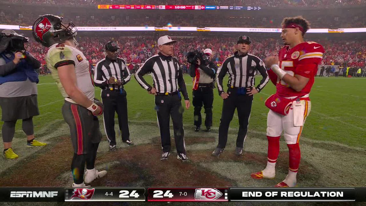 Baker's reaction to Mahomes and the Chiefs winning the OT coin toss 😅