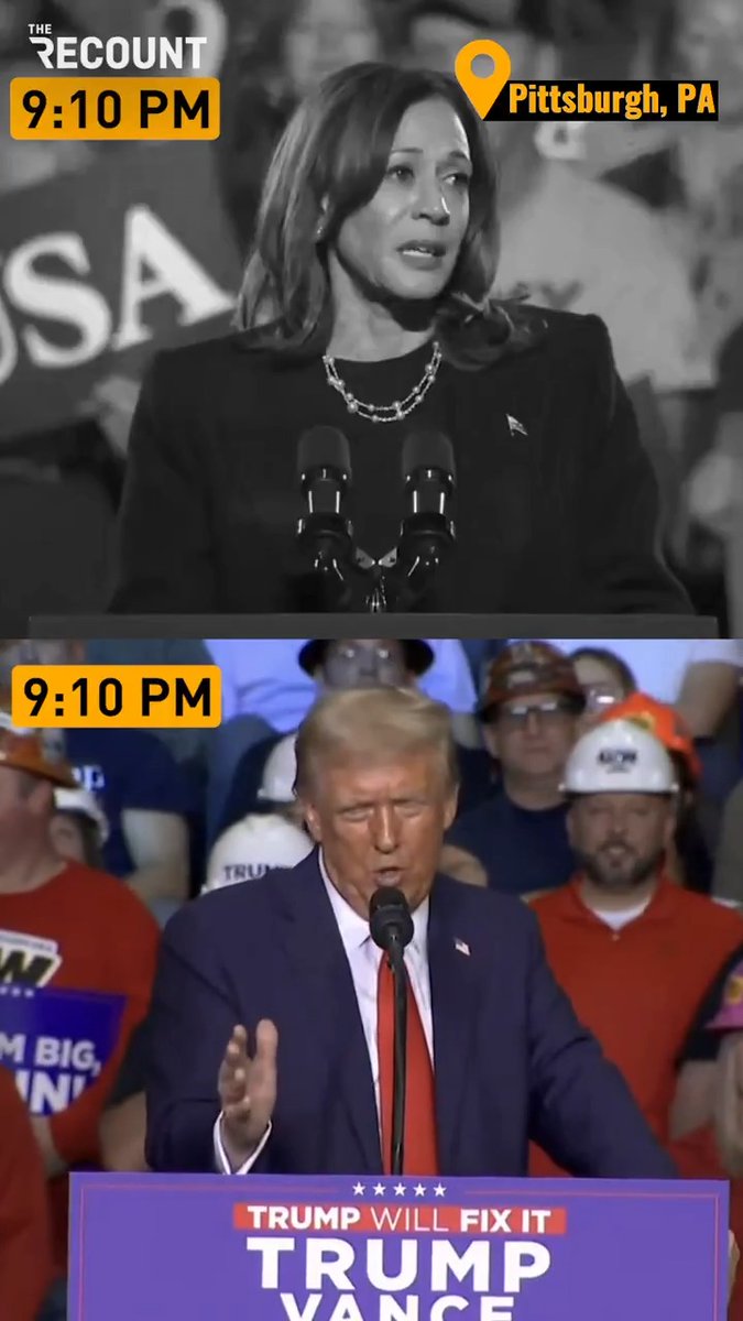 Some of the final campaign messages: Kamala Harris: “We need everyone to vote, Pennsylvania.” Donald Trump: “By the way, Roberto Clemente…”